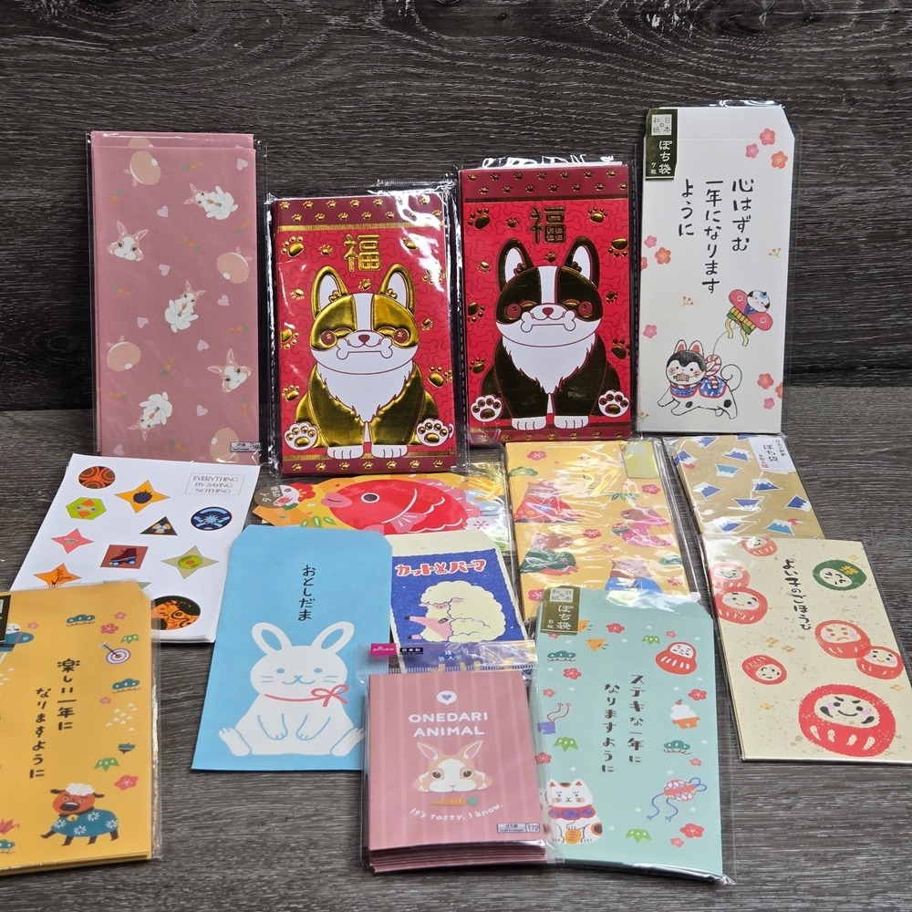 Daiso Japanese Stationary Envelopes Lot for Money Gift Letter Paper New Year